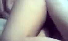 Look at that busty amateur princess getting fucked sideways in bed by her boyfriend.