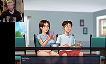 Teen 18+ Mommy Embarrassing Cumshot During Bathing in Summertime Saga