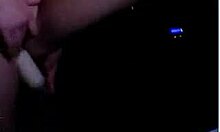 Lonely Girlfriend Boldly Dildos Her Shaved Pussy On Web Chat