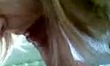 Irresistible Blonde Sucks Big Pole In Jeans