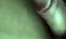 girlfriend gobbles boyfriends big balls in pov blowjob. brunette amateur couple in homemade oral fun.