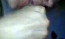 blonde sucks bf's cock deep in a homemade porn clip! wow!