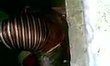 Sexy arabian hottie exhibitionist sucks boyfriend's cock in public homemade blowjob scene.