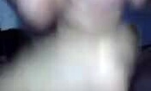 blonde sucks bf's cock deep in a homemade porn clip! wow!