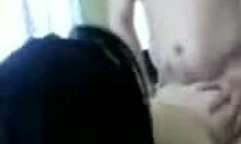 damn, this Russian teen rocks a hot amateur threesome