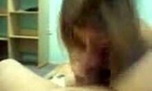 Cute Blonde Slut Sucking Cock In POV Act