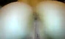 Busty Slut Fingers Asshole Teasingly