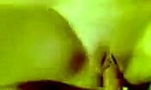 Busty amateur girlfriend receives rough pounding on shaved pussy