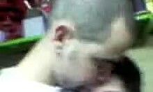 Slutty Brunette Girlfriend Kisses And Sucks Her Man Passionately