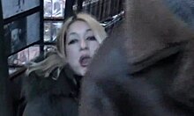 Blonde Girlfriend Slawa Tugs And Sucks Cock In Car