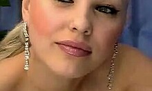 Blonde Teen Wears See-Through Shirt On Webcam