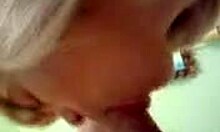 Close up of a cocksucking enthusiast girlfriend