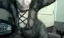 Blonde camwhore wearing stockings dances for her fans