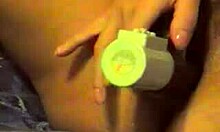 Camwhore teases with close-up fingering and dildo play