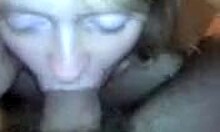 my ugly blonde girlfriend sucks my cock