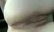 brunette girlfriend getting anally fucked in the car.