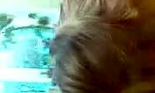 Chubby blonde slut sucking her man off in POV, isn't that hot?