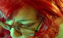 Does this sexy babe with glasses suck cock and swallow cum?