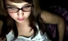 Cute Redhead Slut In Glasses Teases Intensely On Webcam.