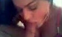 Gorgeous Brunette Girlfriend Sucking And Riding Cock