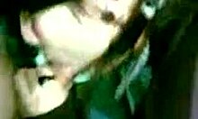 Teen brunette girlfriend handles his cock like a pro, sucking him off in homemade oral action.