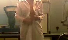 Look at me, I’m stripping off my robe to show my big tits.