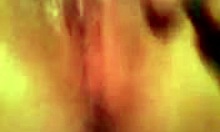 Girlfriend In Nylon Stockings Fingers Her Shaved Pussy Close-Up