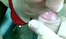 blonde sucks cock, gets titty fucked and facialized