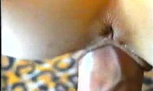 Horny naked slut sucking her boyfriends cock in POV