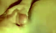 redhead slut getting her face drenched in cum at group party