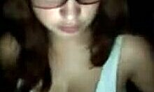 Cute Redhead Slut In Glasses Teases Intensely On Webcam.