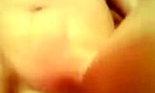 horny camgirl flaunts wet pussy in close-up during solo play