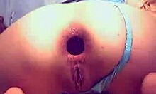 I moan as blonde teen 18+ inserts huge toys in webcam fetish