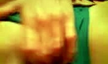 Girlfriend In Nylon Stockings Fingers Her Shaved Pussy Close-Up