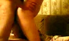 moaning petite brunette girlfriend rides and gets doggystyled hard on the couch