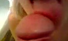Close up of a cocksucking enthusiast girlfriend