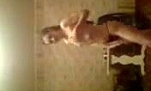 adorable teen stripping naked and dancing solo at home 😍