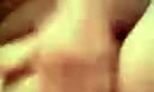 chubby brunette teen relaxes alone at home