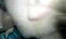 Kinky girl munches on cock in close-up while being filmed, intriguing contrast