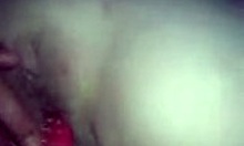 boyfriend helps his naked girl reach climax with dildo fingering