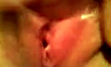 Girlfriend In Nylon Stockings Fingers Her Shaved Pussy Close-Up