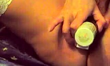 Camwhore teases with close-up fingering and dildo play