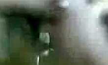 cute brunette with blue eyes demonstrates exceptional blowjob skills in pov