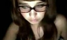 Cute Redhead Slut In Glasses Teases Intensely On Webcam.