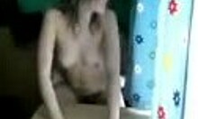 Cute teen girlfriend performs oral and receives pounding