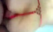 hot cutie moans during intense anal fingering and fucking in bed