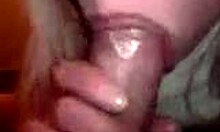 Close-Up Of Girlfriend Giving Sloppy Blowjob