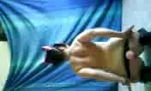 MASKED TEEN 18+ SLUT DANCES NAKED ON WEBCAM, TEASING WITH BOOTS AND SOLO ACTIONS FOR AMATEURS