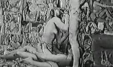 Sexy amateur sweetie engages in hot threesome action with natural tits and stockings.