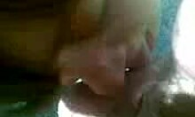 Submissive Slut Licking Balls and Sucking Cock in Outdoor POV